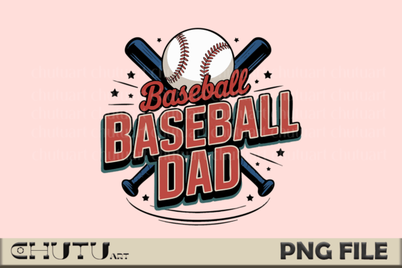 Baseball Dad PNG: Bold Sport Graphic for Creators