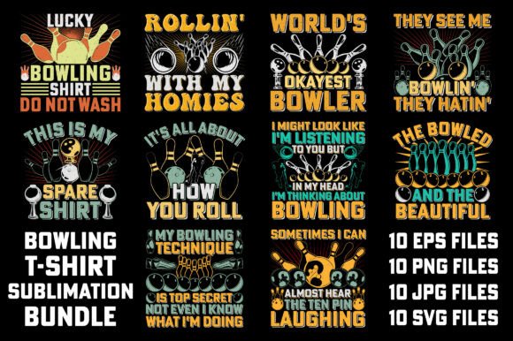 Bowling Sublimation Graphic Bundle: Your Next Go-To Design Asset