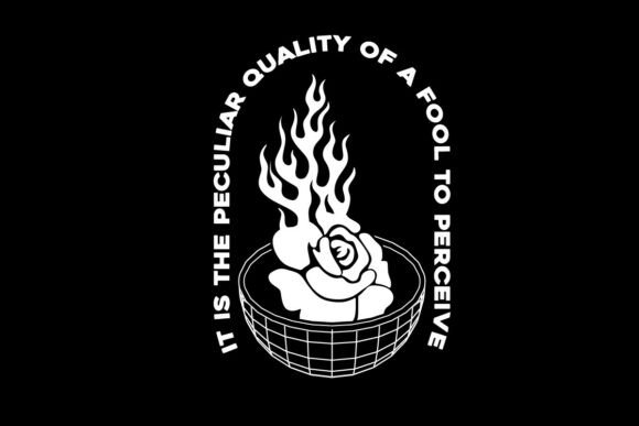 Burning Rose Graphic Tee Design: Bold Aesthetic for Streetwear