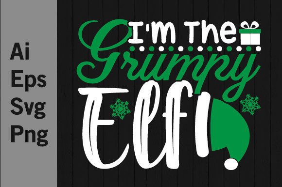 Embrace the Holiday Mood with the Grumpy Elf Christmas Graphic