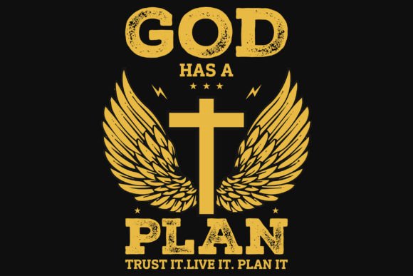 God Has a Plan: Jesus Graphic T-Shirt Design for POD