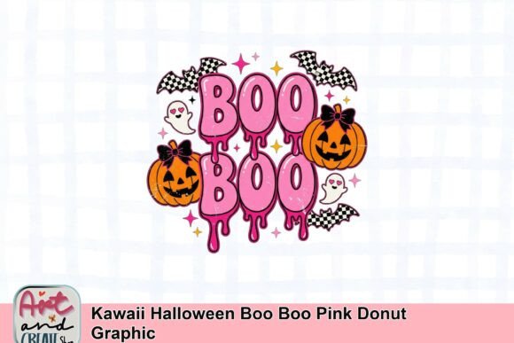 Kawaii Halloween Boo Boo Pink Donut Graphic: A Sweet Twist on Spooky Style