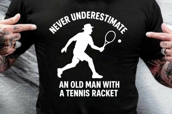 Old Man Tennis Player Graphic Shirt: Vintage Charm Meets Modern Craft