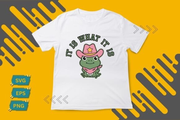 The Chill Charm of the Cute Cartoon Cowboy Frog T-Shirt